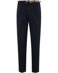 White Sand - Buckle-Fastening Cotton-Blend Trousers - Lyst