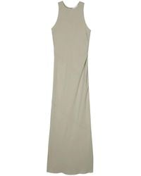 Ami Paris - Crepe sleeveless maxi dress - Lyst