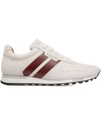 Bally - Leather Striped Low-Top Sneakers - Lyst