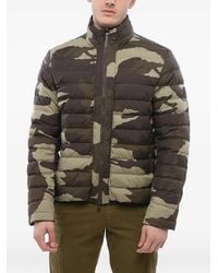 Woolrich - Bering Camouflage-Print Quilted Padded Jacket - Lyst