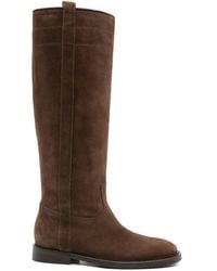 Anna F. - Suede Knee-High Boots - Lyst