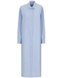MC2 Saint Barth - Striped Midi Shirt Dress - Lyst