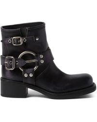 Miu Miu - Vintage Effect Ankle Boots - Lyst