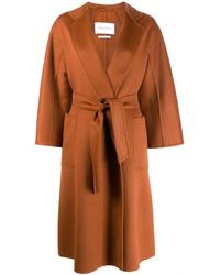 Max Mara Cropped Sleeve Coat - Orange