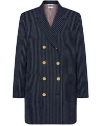 Thom Browne - Pinstripe Double-Breasted Jacket - Lyst