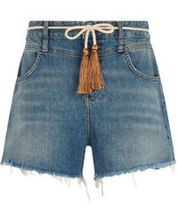 Liu Jo - Shorts Met Gerafelde Afwerking - Lyst
