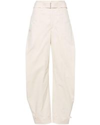 【関税込み】LEMAIRE オフホワイト テーパードパンツ Off-White Soft Volume Trousers by LEMAIRE on Sale