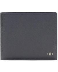 Ferragamo - Gancini Pebbled Leather Wallet - Lyst