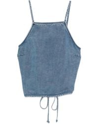 Samsøe & Samsøe - Drawstring Denim Top - Lyst