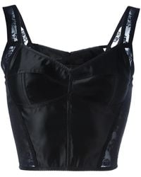 Dolce & Gabbana - Bustier Mit Spitze - Lyst