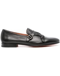 Santoni - Double-strap Leather Monk Shoes - Lyst
