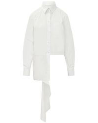 MSGM - Gedrapeerde Blouse Met Asymmetrische Afwerking - Lyst