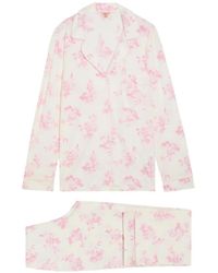 Eberjey - Gisele Floral-Print Piping-Detail Set - Lyst