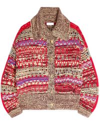 Dries Van Noten - Jacquard Wool Cardigan - Lyst