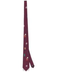 Les Deux - Embroidered Tie - Lyst
