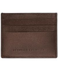 Brunello Cucinelli - Suede Card Case - Lyst