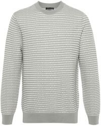 Emporio Armani - Pull en laine vierge à logo imprimé - Lyst