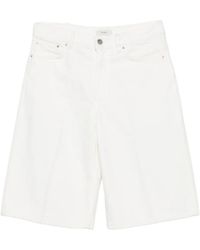 TOTEME - Board Knee-Length Denim Shorts - Lyst