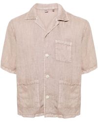 Aspesi - Camp-collar Linen Shirt - Lyst