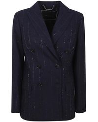 Kiton - Sequin-Embellished Double-Breasted Blazer - Lyst