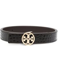 Tory Burch - Cintura Miller Con Effetto Coccodrillo - Lyst