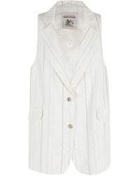 Semicouture - Pinstripe Buttoned Waistcoat - Lyst