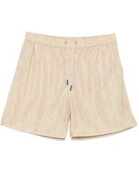 Fefe - Leaf-Print Drawstring Swim Shorts - Lyst
