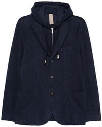 Eleventy - Hooded Waffle-Knit Jacket - Lyst