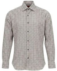 Isaia - Check-Pattern Long-Sleeve Shirt - Lyst