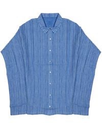 120% Lino - Vertical-Stripe Linen Shirt - Lyst