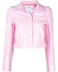 Courreges - Giacca Reedition Vinyl crop - Lyst