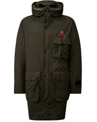 C.P. Company - Hooded Pocket Coat - Lyst