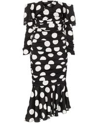 Dolce & Gabbana Off-the-shoulder Jurk - Zwart