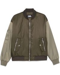 Karl Lagerfeld - Two-Tone Bomber Jacket - Lyst