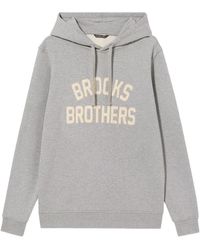 Brooks Brothers - Terry Logo-Embroidered Hoodie - Lyst
