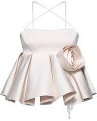 ANOUKI - Floral-Appliqué Top - Lyst