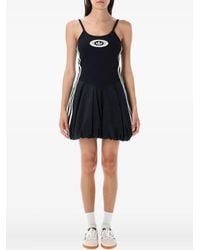 adidas - Balloon-Skirt Three-Stripe Mini Day Dress - Lyst