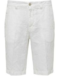 120% Lino - Linen Shorts - Lyst