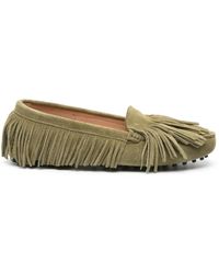 SCAROSSO - Fringed Suede Loafers - Lyst