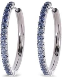 Lisa Nik - 18Kt Ombre Sapphire Hoop Earrings - Lyst