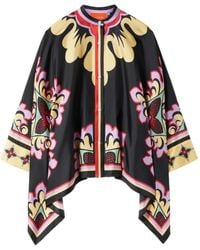 La DoubleJ - Floral Print Cape - Lyst