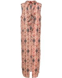 Amir Slama - Floral-Print Sleeveless Shirt Dress - Lyst