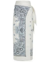 Ferragamo - Arabesque-Print Silk Sarong - Lyst