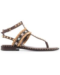 Ash - Bead-embellished Leather Sandals - Lyst