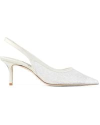 Jimmy Choo - Love Sling Back 65 Ivory Candyfloss Glitter Slingbacks Pumps - Lyst