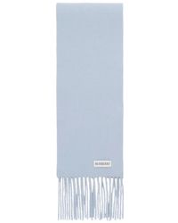 Burberry - Narrow Check-Label Cashmere Scarf - Lyst