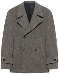 Caruso - Double-Breasted Wool Coat - Lyst