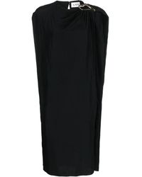 Lanvin - Black Midi Dress - Lyst
