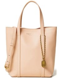 Twinset - Chain-Detail Leather Tote Bag - Lyst