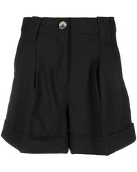 Ganni - Drapey High-Waisted Shorts - Lyst